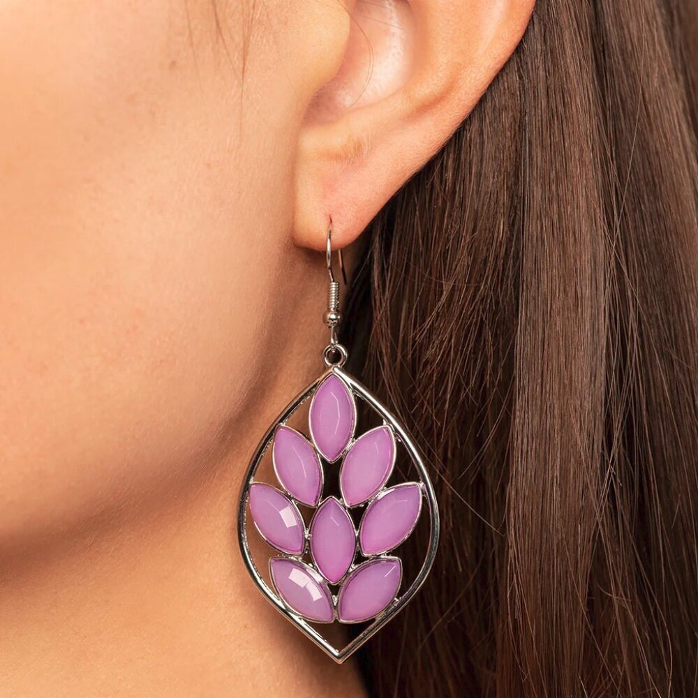 Paparazzi Jewelry Accessories - Glacial Glades - Purple Earrings - Vintage